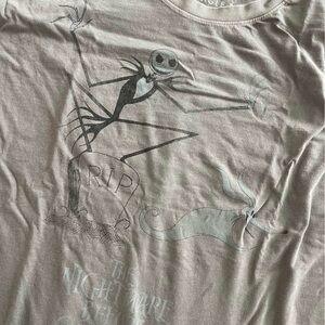 Nightmare Before Christmas Jack Skellington Graphic Tee - gray